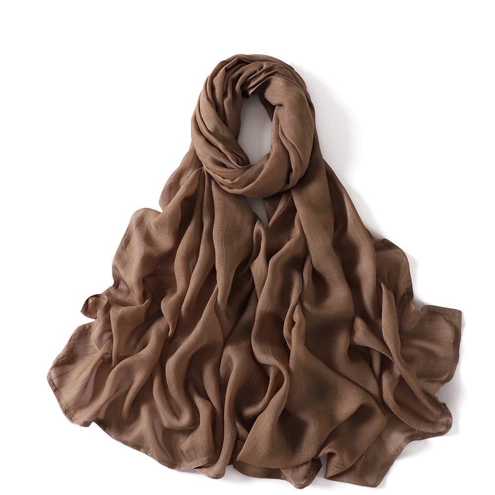 Muslim Hijab Scarf for Women – Lightweight Plain Shawl - Modestly Vogue 
