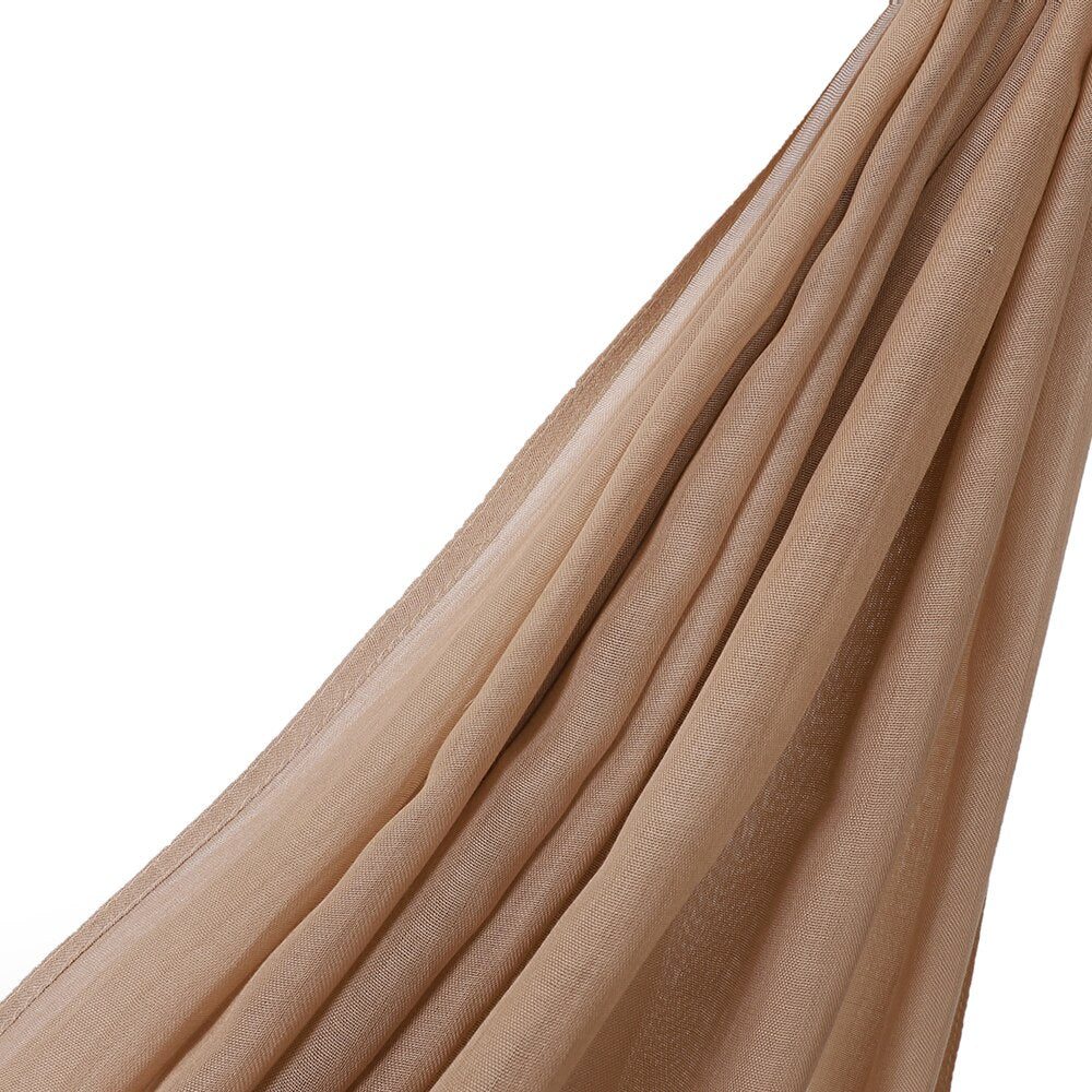 Muslim Hijab Scarf for Women – Lightweight Plain Shawl - Modestly Vogue 