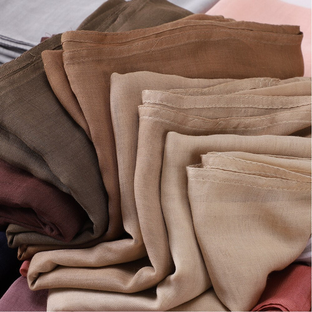 Muslim Hijab Scarf for Women – Lightweight Plain Shawl - Modestly Vogue 