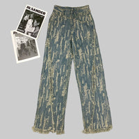 Retro High Street Tassel Skinny Jeans - Modestly Vogue 