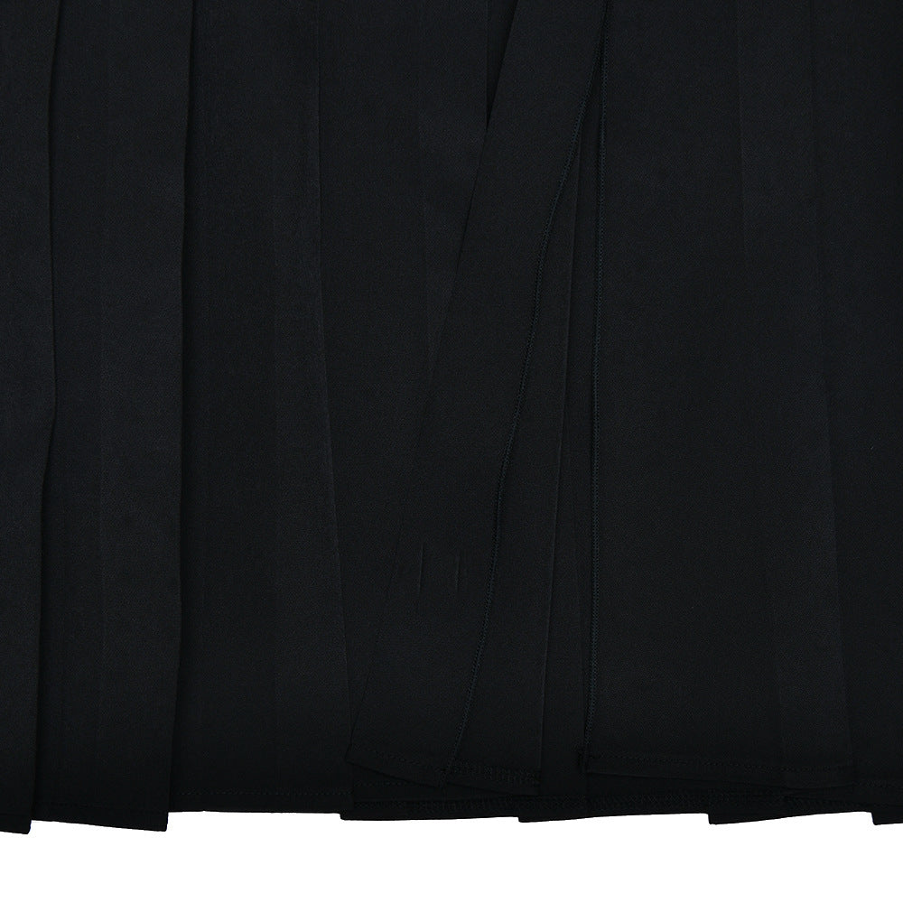 Neutral Autumn Elegant Maxi Skirt Sleeveless Vest Pleated Dress Two Piece Set - Modestly Vogue 