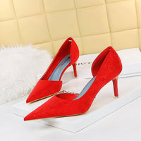 Women’s Pointed Toe Stiletto Heel Hollow Side Pumps