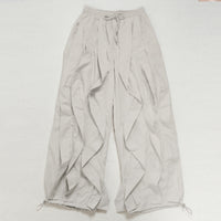 Taupe Ruffle Leg Ankle Banded Pants - Modestly Vogue 