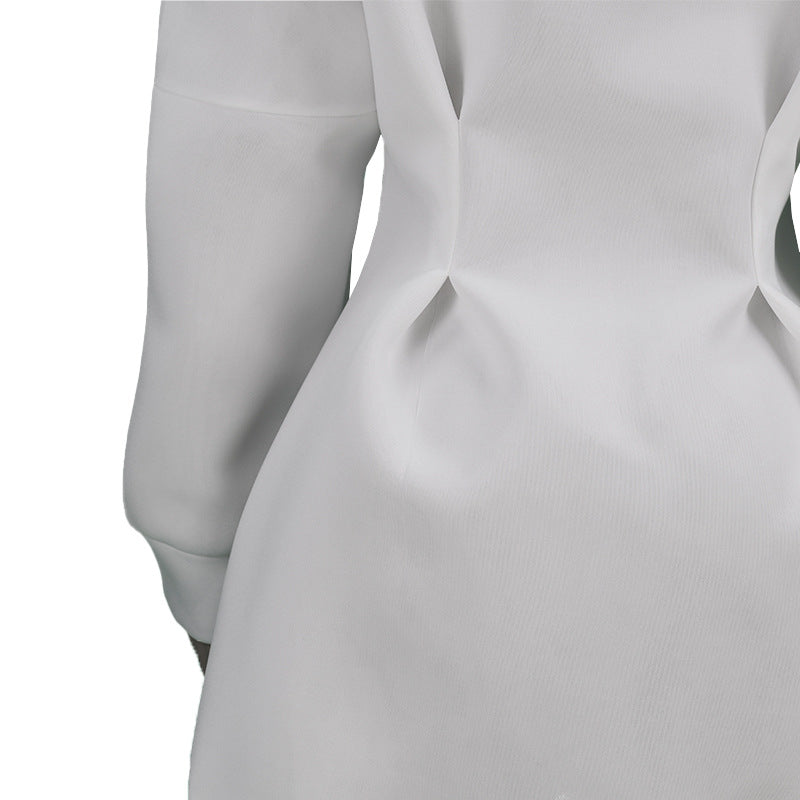 Pastel Autumn Winter Women Clothing Solid Color Casual Loose Long Sleeve Hooded Dress - Modestly Vogue 