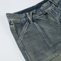 Distressed Split Pocket Jeans Low Waist Wide Leg Jeans - Modestly Vogue 