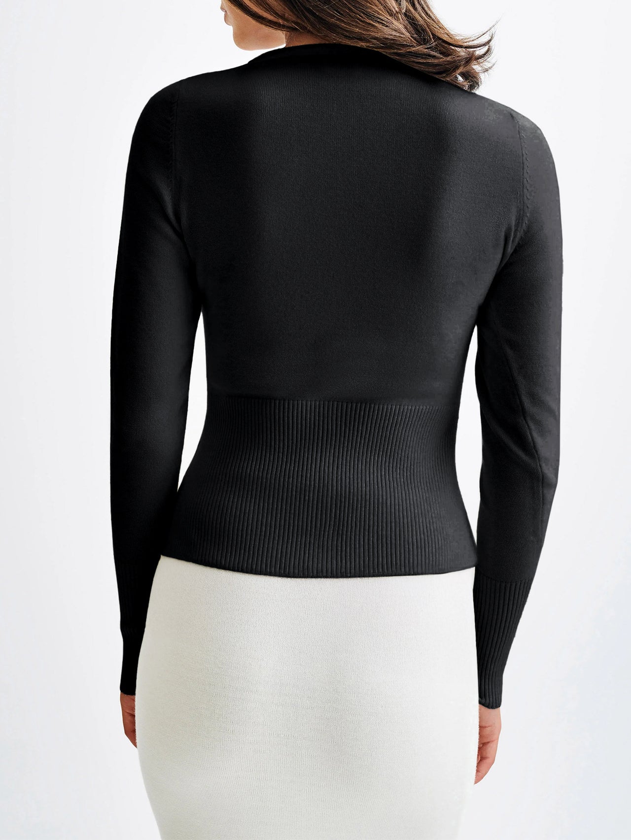 Women’s Autumn Winter Solid Color Long Sleeve Shacket Sweater