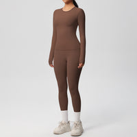 Quick Dry Skin-Friendly Yoga Set for Women – Long Sleeve & Fitness Pants