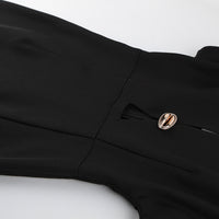 The Structured Button Detail Midi Dress - Modestly Vogue 