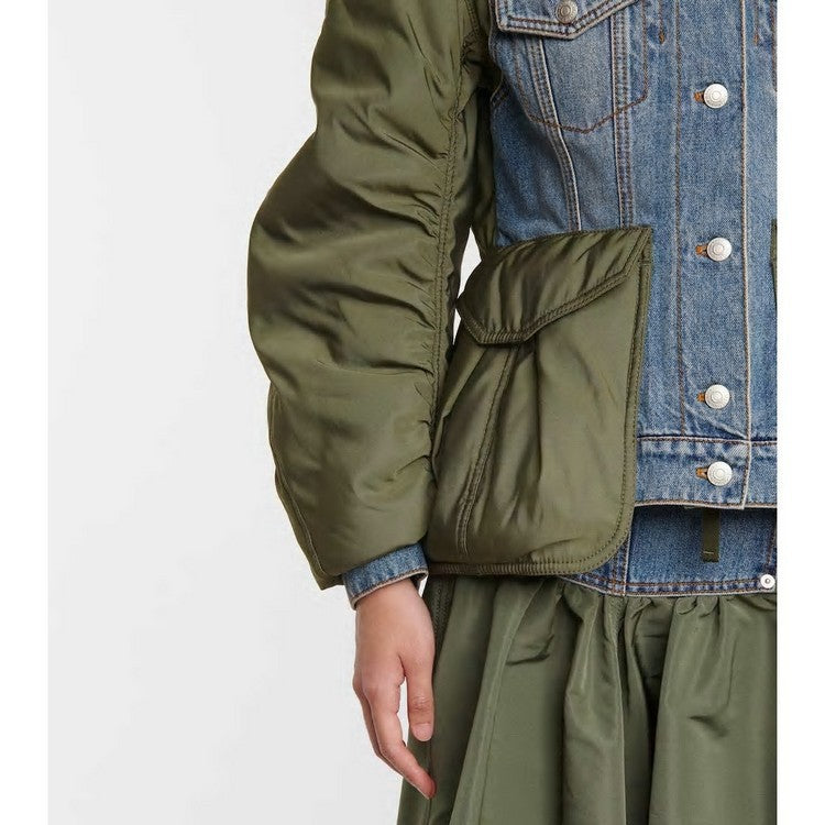 Blue Winter Loose Color Matching Denim Cotton Jacket Jacket Coat Women Small - Modestly Vogue 