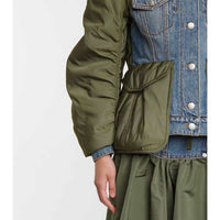 Blue Winter Loose Color Matching Denim Cotton Jacket Jacket Coat Women Small - Modestly Vogue 