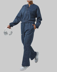 Asymmetric Yoga Set – Casual Sports Autumn Winter Two-Piece Set