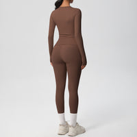 Quick Dry Skin-Friendly Yoga Set for Women – Long Sleeve & Fitness Pants