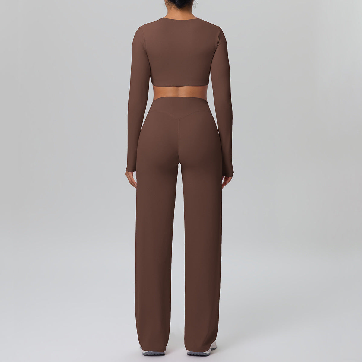 Pink Lace Studio Sculpt Women’s Workout Set – Breathable Long Sleeve & Pants - Modestly Vogue 