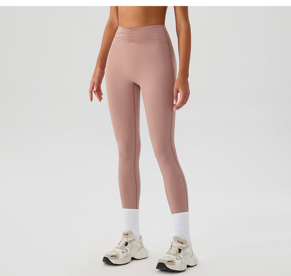 Nude Feel Yoga Pants for Women – High Waist Quick Drying Running Trousers