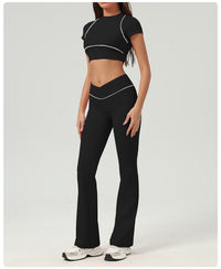 Quick-Drying Short Sleeve Workout Top – Women's Running & Yoga T-Shirt