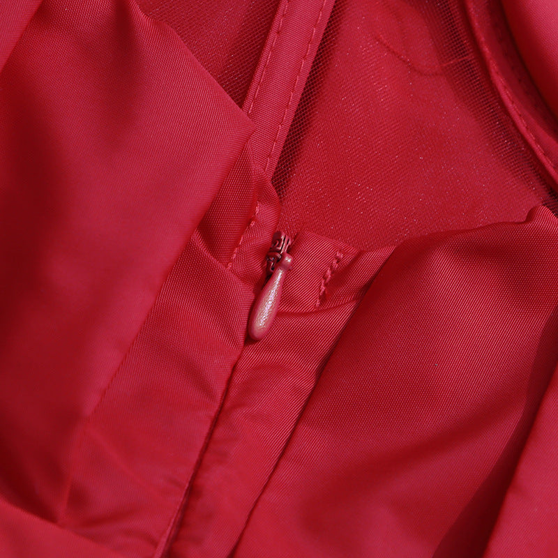 Deep Vest Summer Non Specification Ruffled Tube Top Cinched Waist Evening Top - Modestly Vogue 