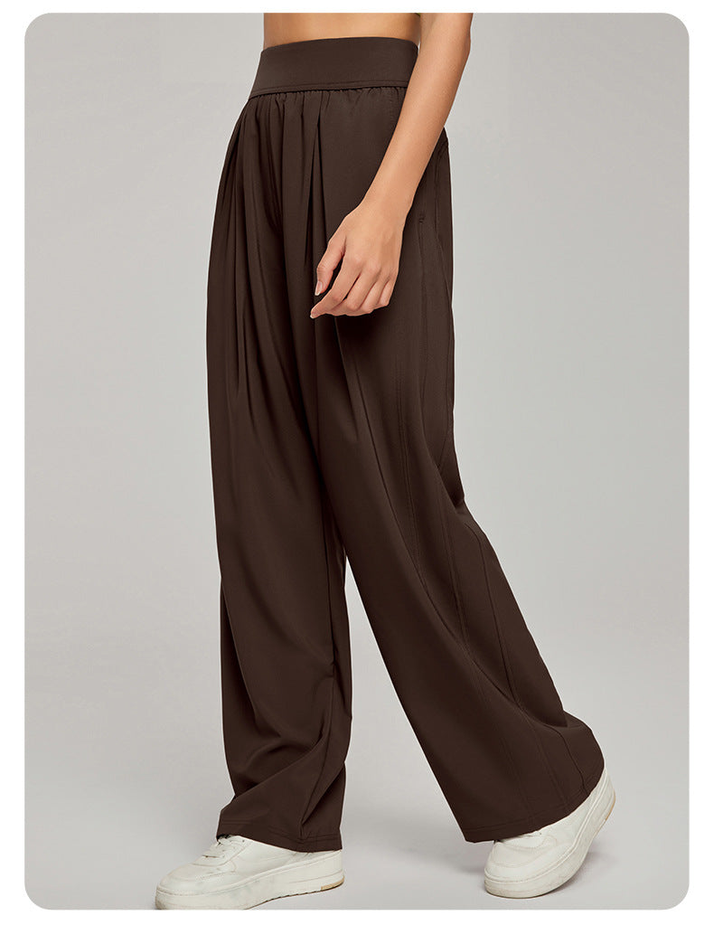 High Waist Wide Leg Yoga Pants for Women – Loose Workout Pants - Modestly Vogue 
