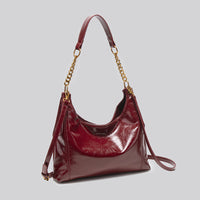 High-End Oil Wax Leather Crossbody Tote – Large Capacity One Shoulder Bag