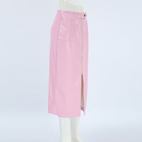 Trendy High Waist, Fashionable Leather Skirt