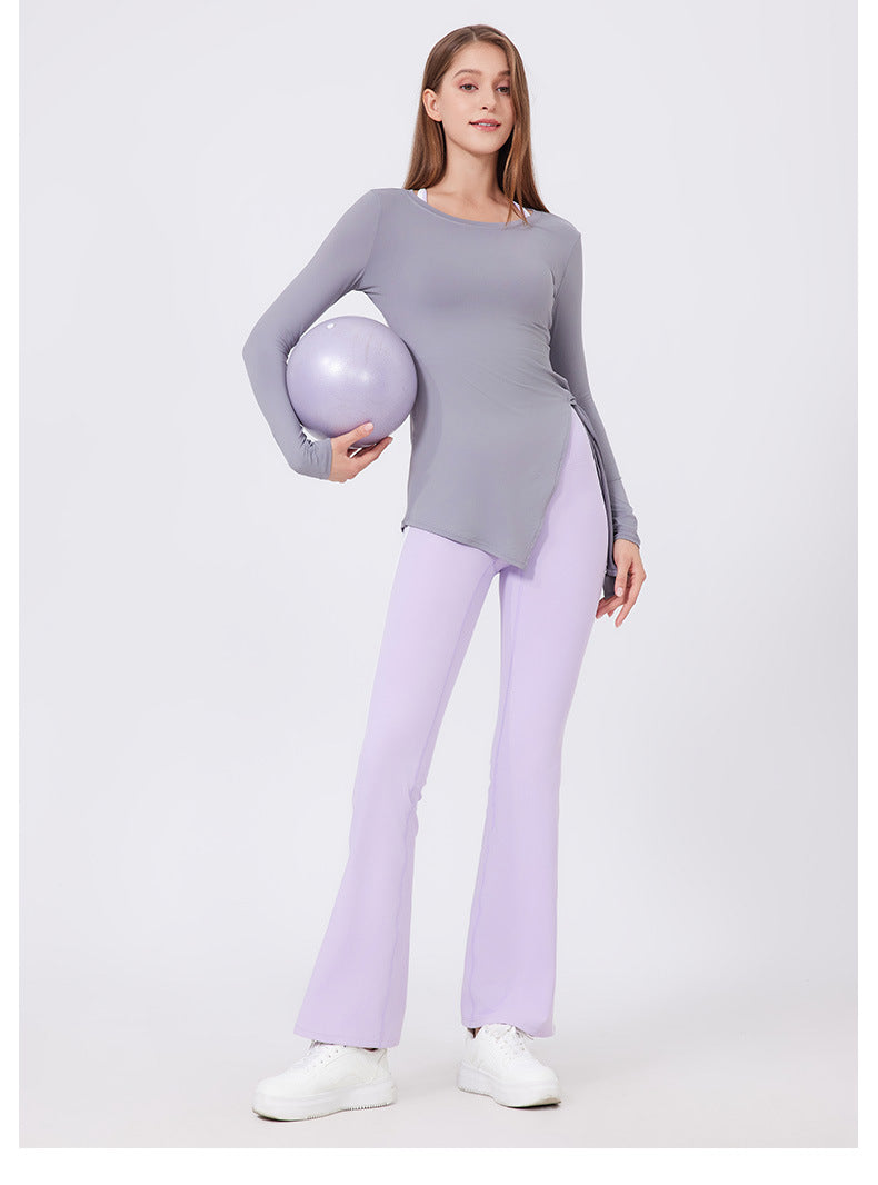 Slim Fit Long Sleeve Slimming Top for Women – Quick Drying Yoga & Workout Shirt