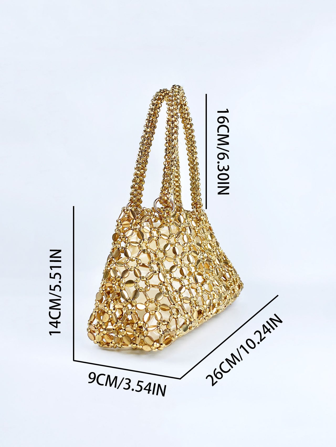 Handmade Pearl Woven Tote Bag – Hollowed Underarm Handbag