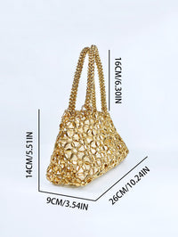 Handmade Pearl Woven Tote Bag – Hollowed Underarm Handbag