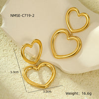 Heart 18K Gold Plating Heart Earrings - Modestly Vogue 