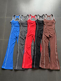 Yoga Clothes Dance Sports Jumpsuit Hip Lifting Pleated Slightly Pull Yoga Jumpsuit