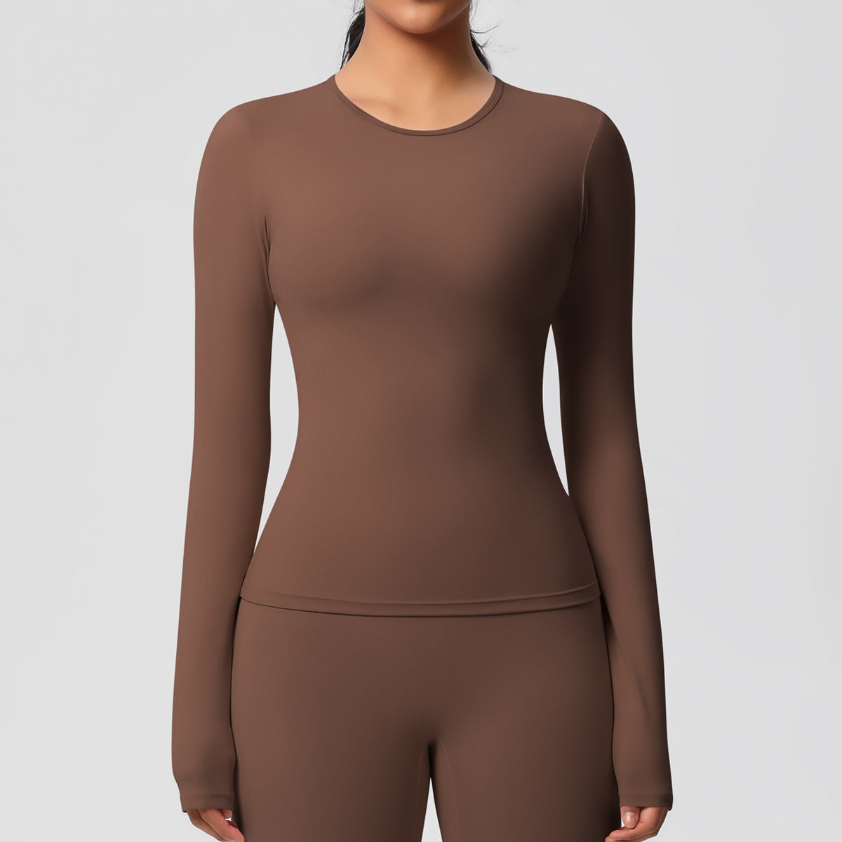 Nude Feel Brushed Slimming High-Strength Yoga & Running Long Sleeve