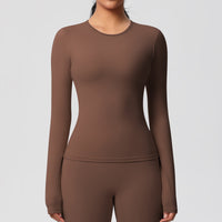 Nude Feel Brushed Slimming High-Strength Yoga & Running Long Sleeve