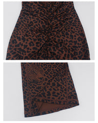 Leopard Print Hip Lifting Jumpsuit Backless Yoga Bodysuit Casual Sportswear with Chest Pad - Modestly Vogue 