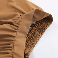 Khaki Balloon Skirt Russian Chic Spring Midi Dress