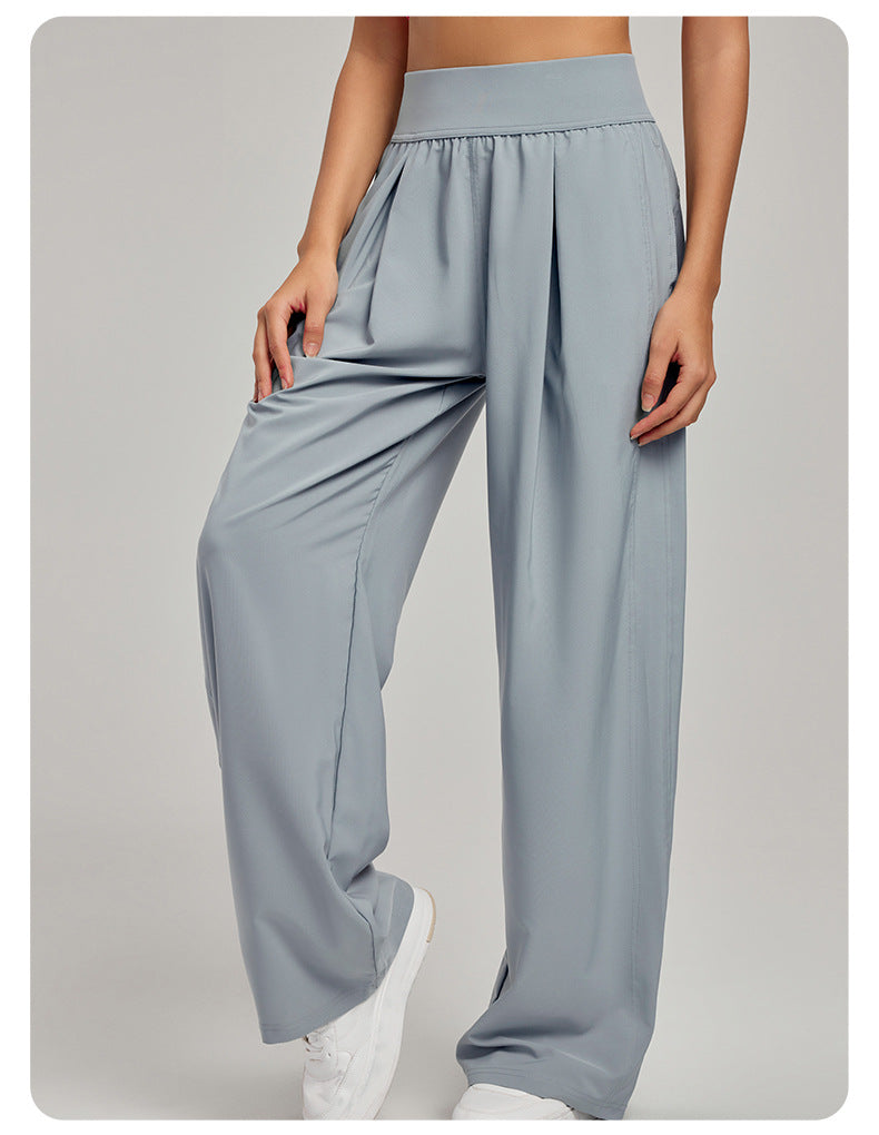 High Waist Wide Leg Yoga Pants for Women – Loose Workout Pants - Modestly Vogue 