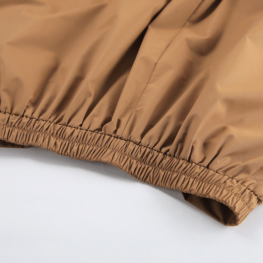 Khaki Balloon Skirt Russian Chic Spring Midi Dress