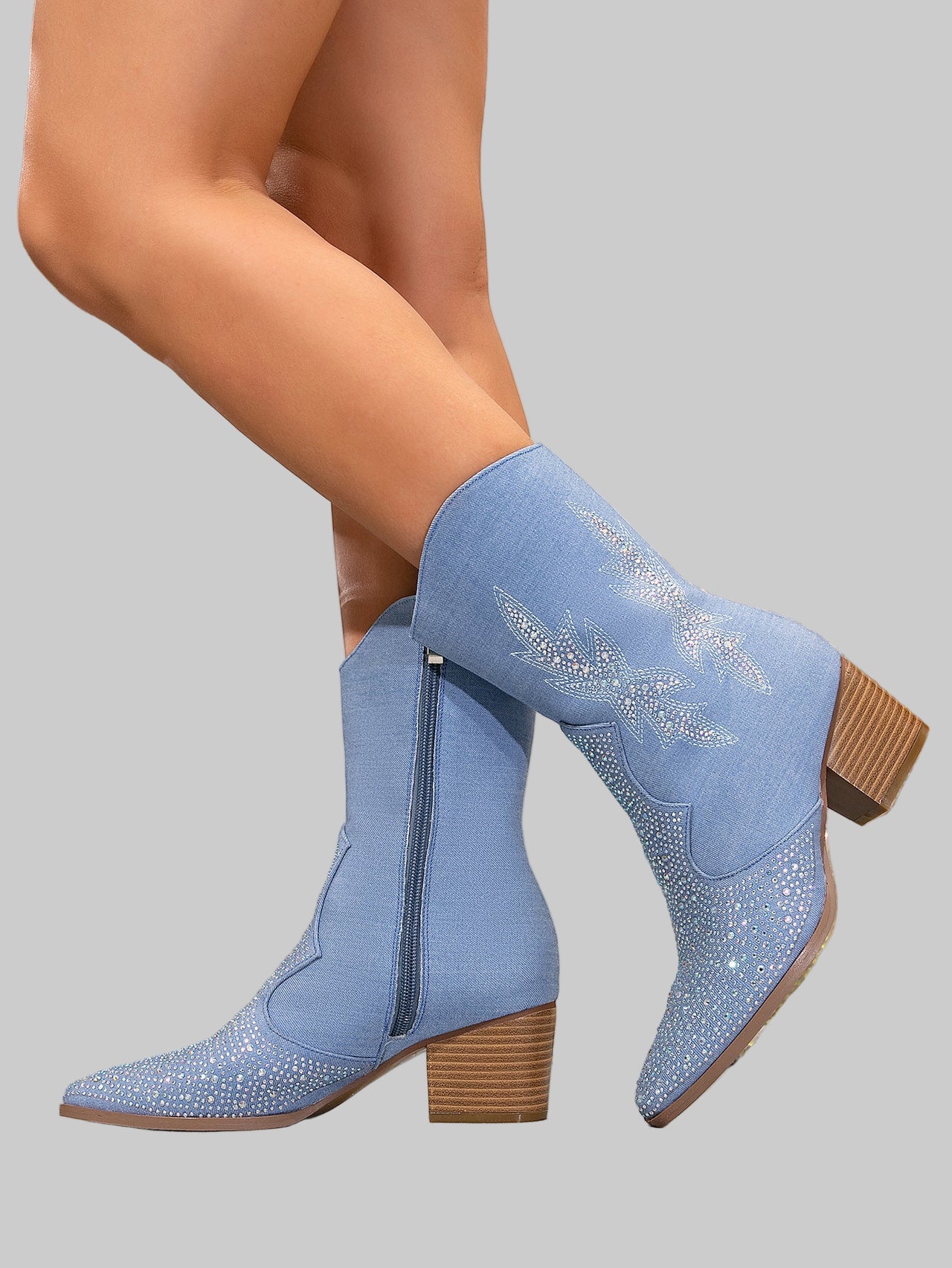 Women Short Pink Blue Women Western Boots All Match Short Boots