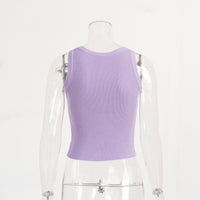 Knitted Vest Women Summer Solid Color Slim Thread Inner Wear Blouse Short Vest - Modestly Vogue 