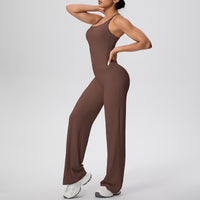 Micro Brushed Solid Color H Shaped Yoga Wear Set