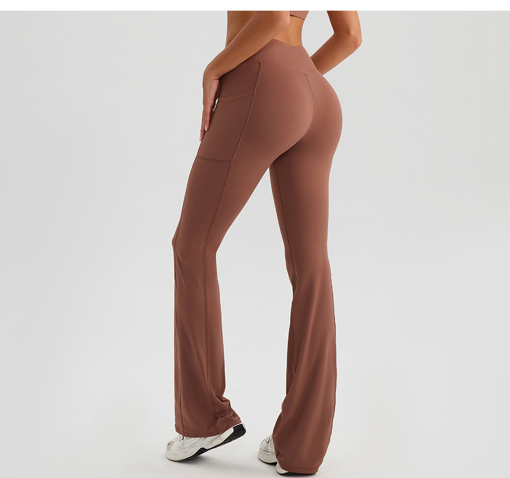 High Waist Wide Leg Yoga Pants – Bootleg & Hip Lift Fitness Pants for Women