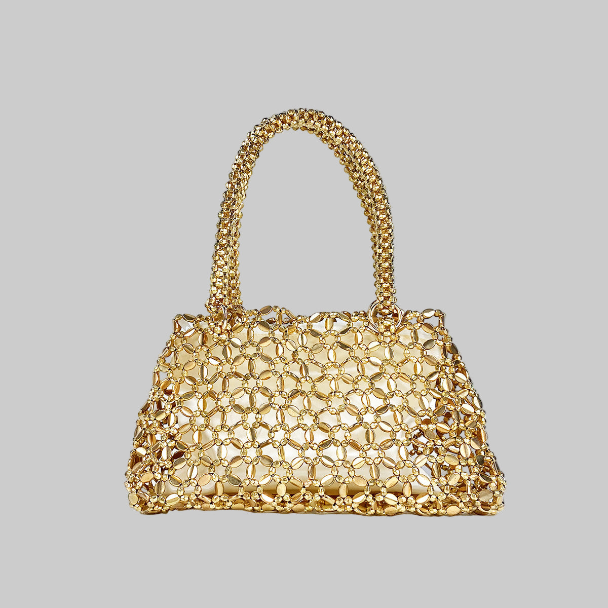 Handmade Pearl Woven Tote Bag – Hollowed Underarm Handbag