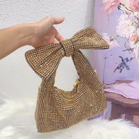 Elegant Bow Trend Shiny Rhinestone Bag Tote Shoulder Bag - Modestly Vogue 