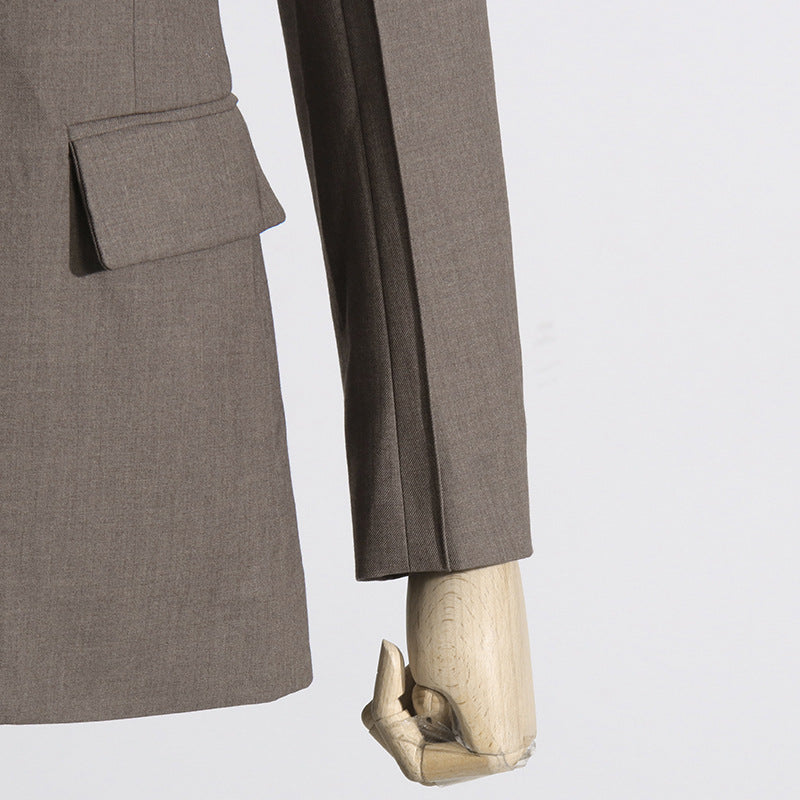 Elegant Cutout Scarf Blazer for Women – Slim Fit Style - Modestly Vogue 