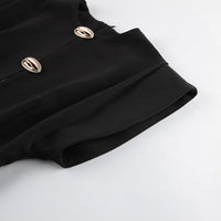 The Structured Button Detail Midi Dress - Modestly Vogue 