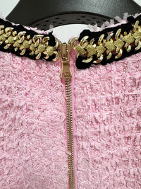 Pastel Autumn Winter Star Heavy Industry Chain Decoration Ultra Short Sleeveless Vest Top - Modestly Vogue 