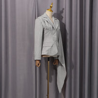 Niche Design Slim Fit Autumn Office Stitching High Grade Ribbon Coat for Women - Modestly Vogue 