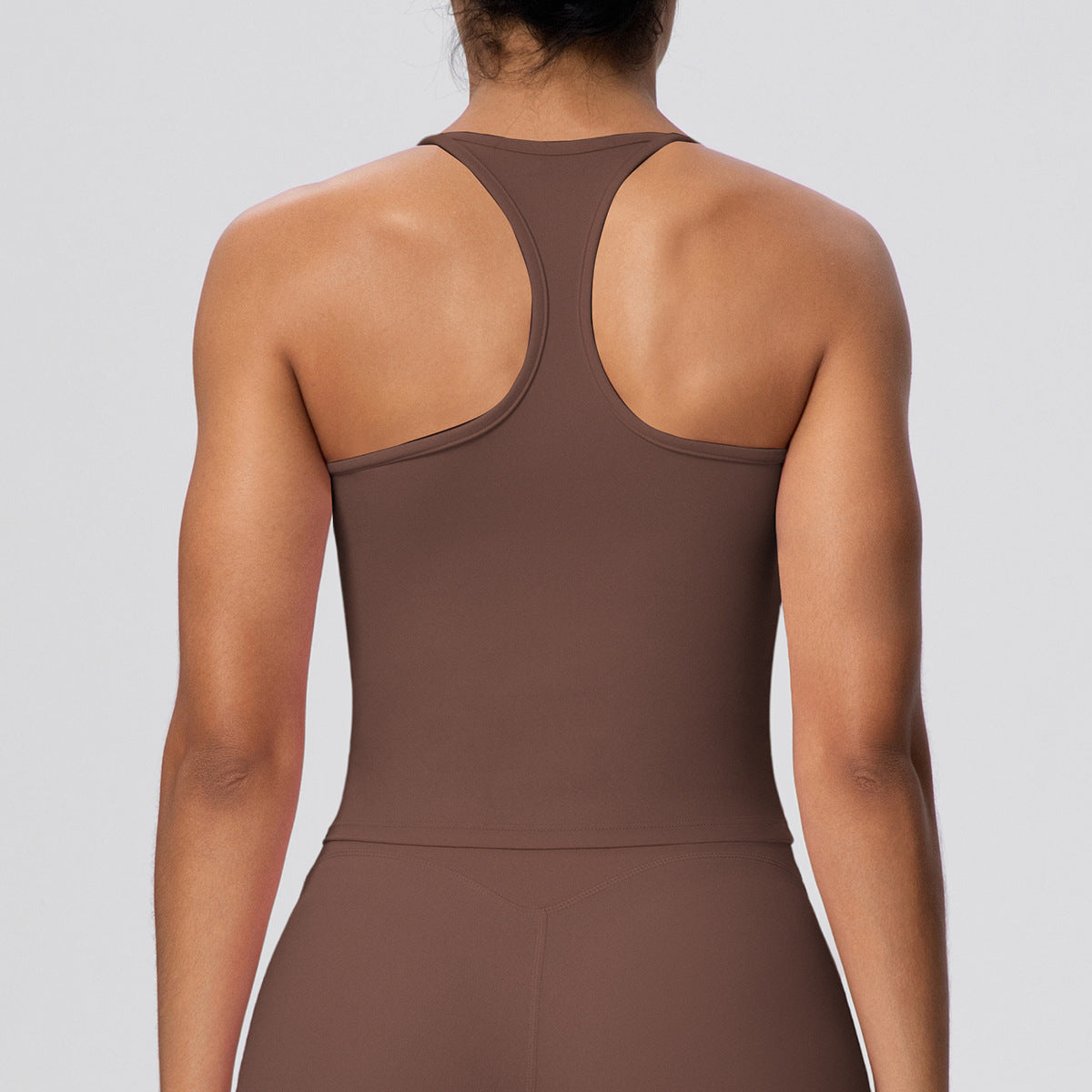 H-Shaped Beauty Back Spaghetti Strap Yoga Vest | Padded Workout Top - Modestly Vogue 