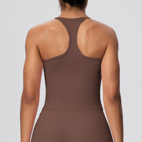 H-Shaped Beauty Back Spaghetti Strap Yoga Vest | Padded Workout Top - Modestly Vogue 