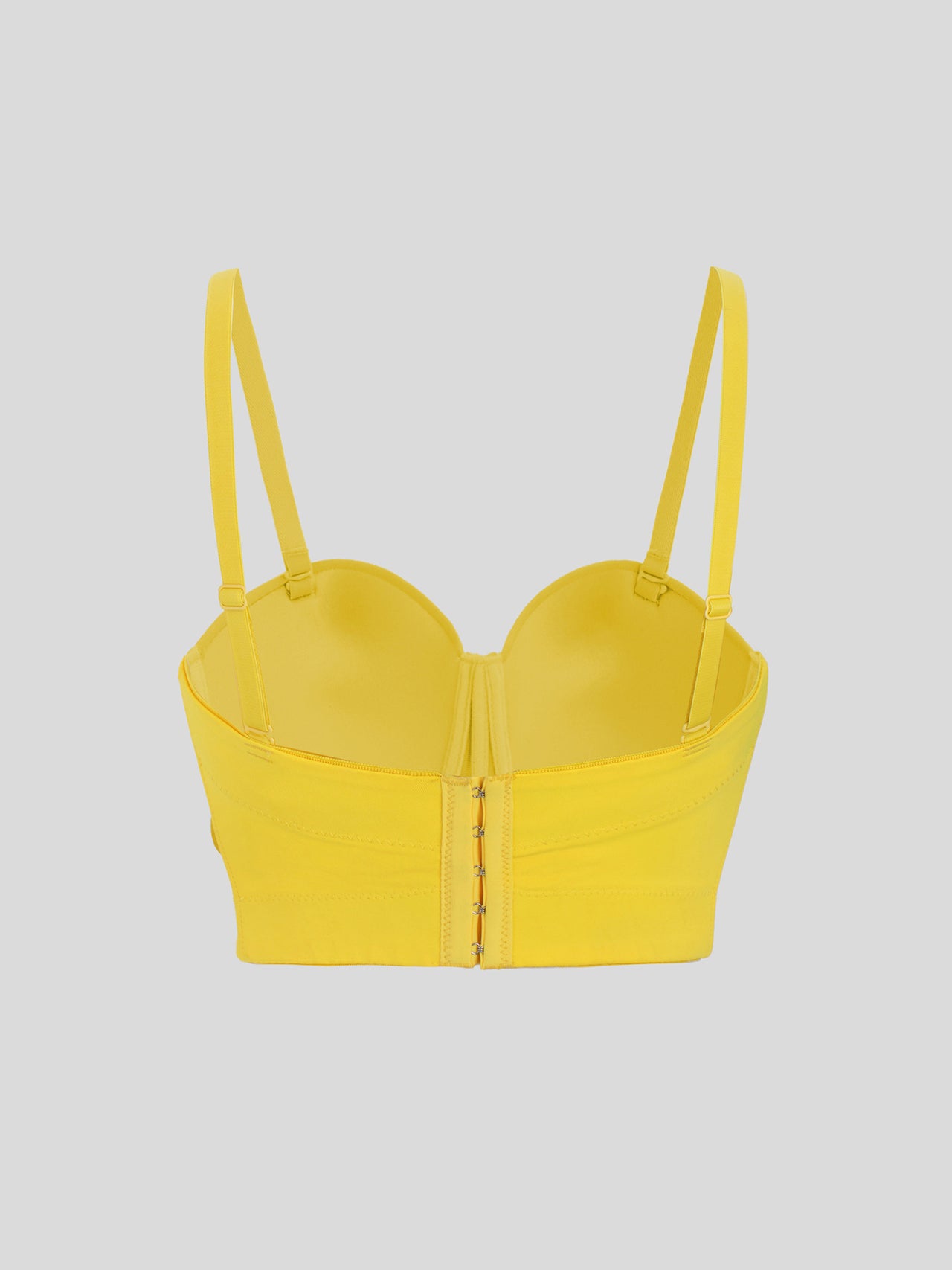 Bandeau Sling Three Dimensional Floral Boning Corset Corset Yellow Rhinestone Top Autumn - Modestly Vogue 