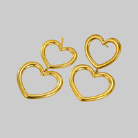 Heart 18K Gold Plating Heart Earrings - Modestly Vogue 