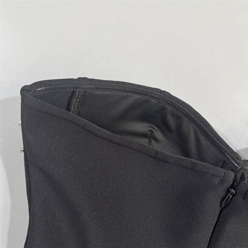 Tube Top Bandage One Piece Dress Niche Party Skinny Long Evening Dress