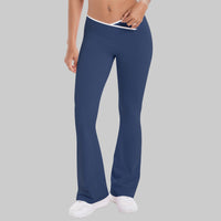 Nude Feel Yoga Pants Cross High Waist Wide Leg Bell Bottoms Women Sports Fitness Pants - Modestly Vogue 